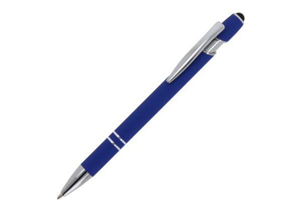 Stylo-bille Paris métal toucher doux - Bleu