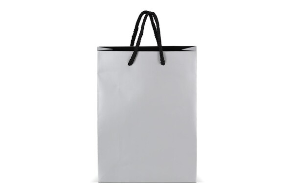 Sac cadeau en papier 18 x 8 x 24cm 200g/m² - Argent