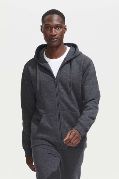 Sol's Seven Men - Jacket With Lined Hood - Grey Melange / XL