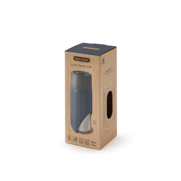 Cestovní skleněný hrnek 340 ml Black+Blum - Šedá