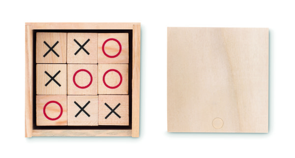 Wooden tic tac toe