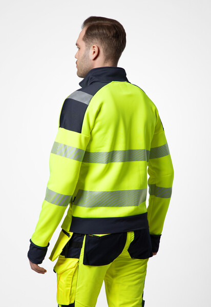 6109 Sweatshirt Full Zip Yellow/black XXL