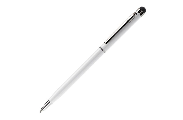 Stylo bille avec stylet - Blanc
