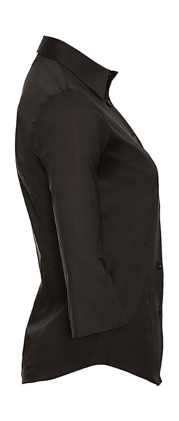 Tailored Blouse With 3 / 4 Sleeves - White / 2XL