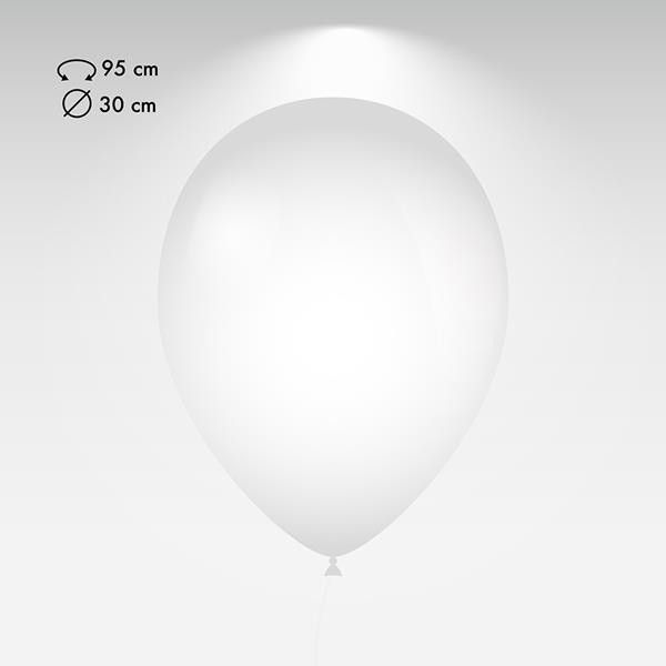 Ballon Hg95i, Couleurs Pastel - Pack 100 Unités - Blanc