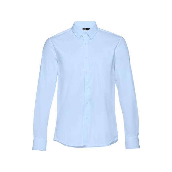 THC PARIS. Camisa popelina de manga comprida para homem - Azul Claro / M