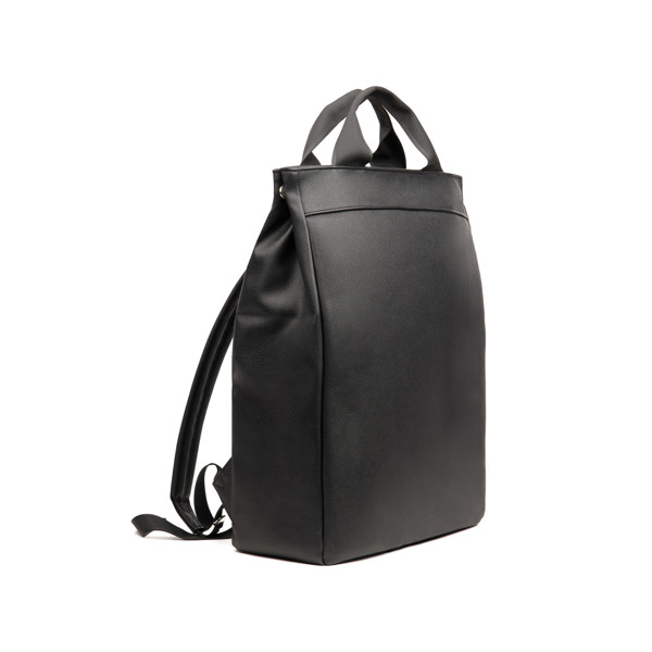 VINGA Bermond Rucksack aus RCS recyceltem PU - Schwarz