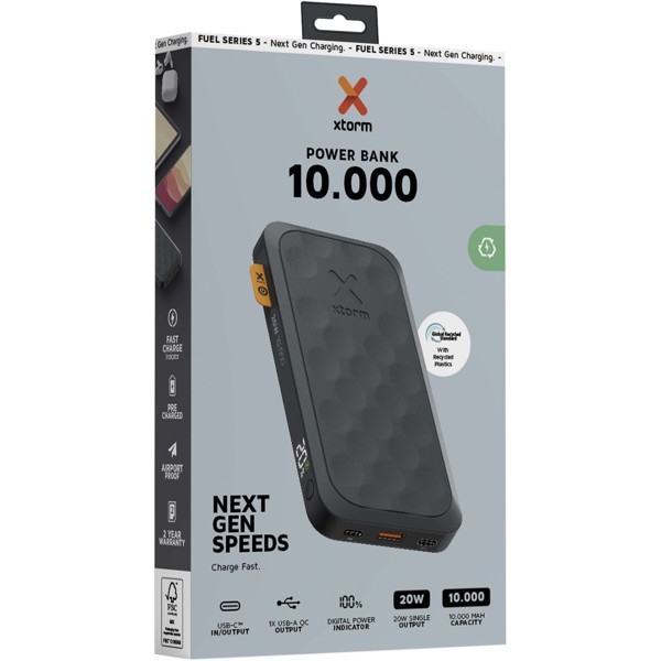 Xtorm FS510 Fuel Serie 10.000 mAh 20 W Powerbank - mitternachtsschwarz