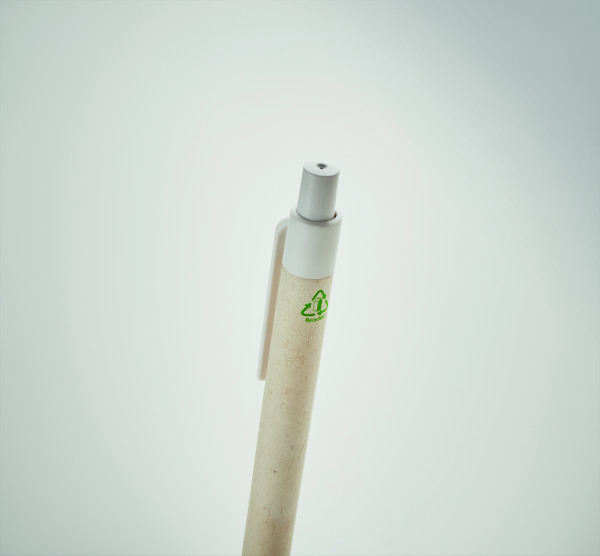 Milk carton paper ball pen Mito Pen - White