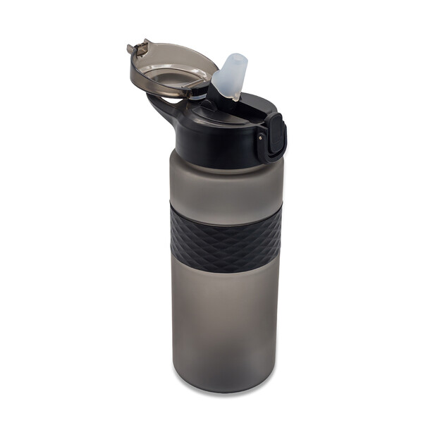 700 ml Noviq water bottle with a straw - Black