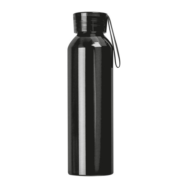 Recyklovaná hliníková fľaša Cork 600 ml - Čierna