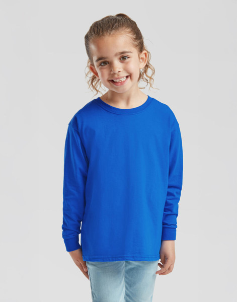 Kids Valueweight Long Sleeve T - White / 140 (9-11)