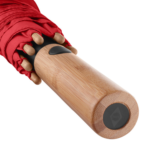 AC-Midsize-Bambus-Stockschirm ÖkoBrella - Rot Ws