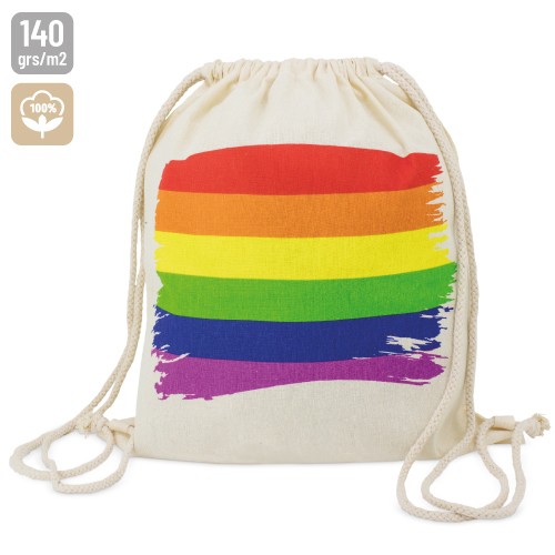 SAC À DOS EN COTON "RAINBOW"