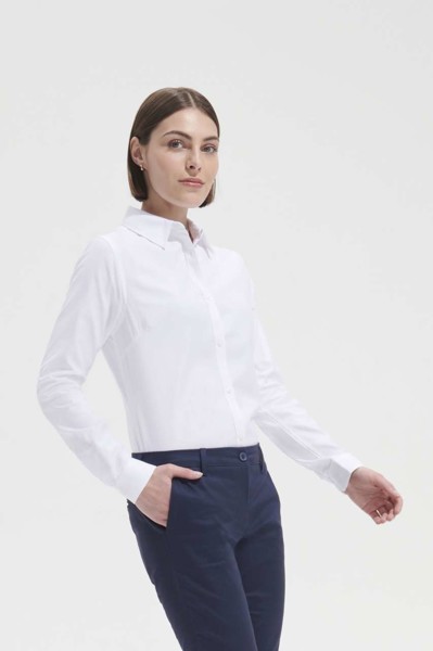 Sol's Brody Women - Herringbone Shirt - White / XL