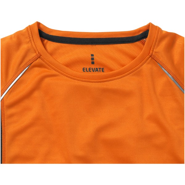 Męski T-shirt Quebec z krótkim rękawem z dzianiny Cool Fit odprowadzającej wilgoć - Pomarańczowy / Antracyt / S