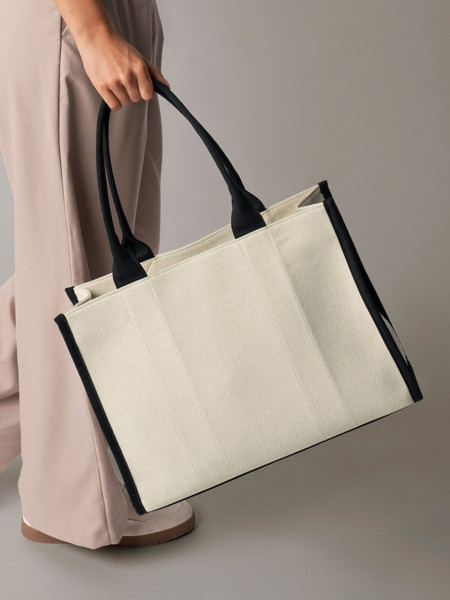 Puerto Large Tote - Natural / Black