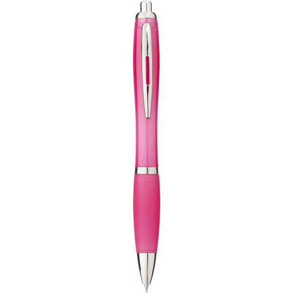Barevné kuličkové pero Nash s barevným úchopem - Magenta