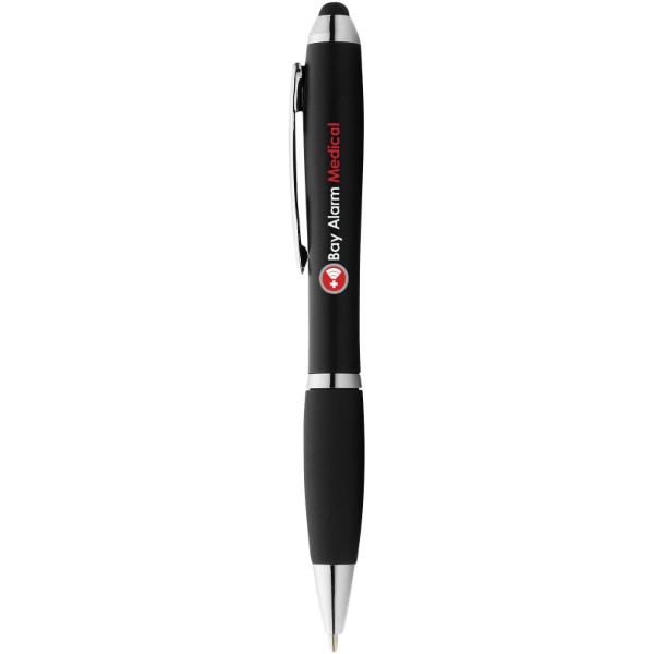 Nash coloured stylus ballpoint pen with black grip (blue ink) - Black