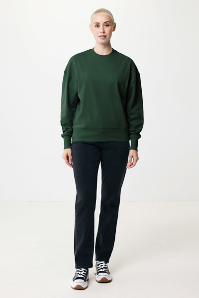 Sweater à col rond en coton recyclé Iqoniq Kruger - Forest Green / XL