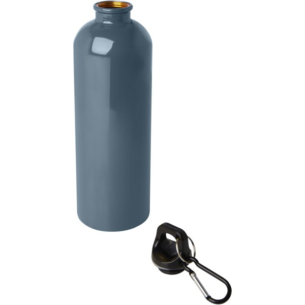 Bouteille d'eau Oregon de 750 ml simple paroi en acier recyclé certifié RCS avec mousqueton - Bleu hale