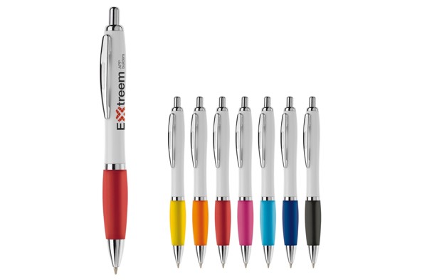 Ball pen Hawaï hardcolour - White / Pink