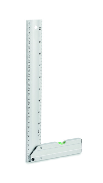 Aluminijasto ravnilo Mejure, vodna tehtnica, 30 cm