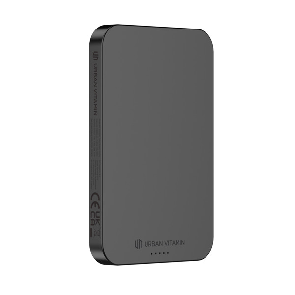 Powerbank 5000mAh en plastique/alu RCS UrbanVitamin Richmond - Noir