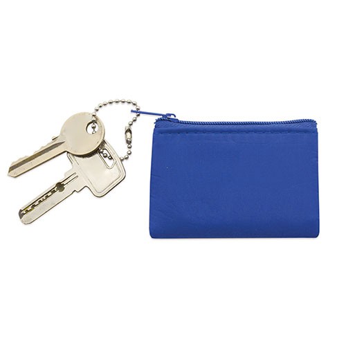 MICROFIBER PURSE KEYRING - Blue