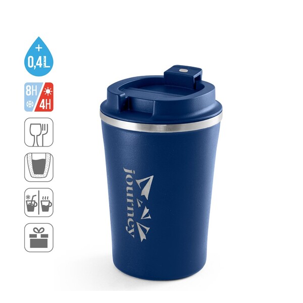 PHELPS. Putna čaša od 470 ml - Bijela