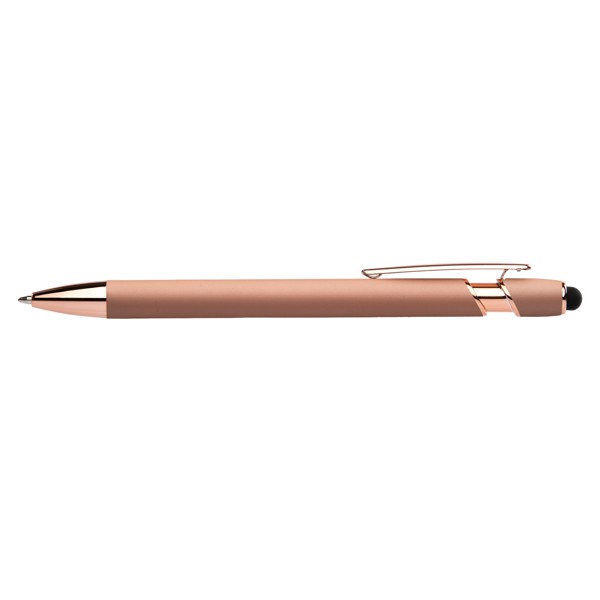 Prince Softy Rose Gold Gel Pen w/ Stylus - Rose Gold / Laser