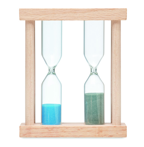 Set of 2 wooden sand timers Bi