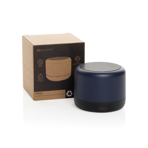 Enceinte 3W avec batterie amovible Peblo RCS - Bleu