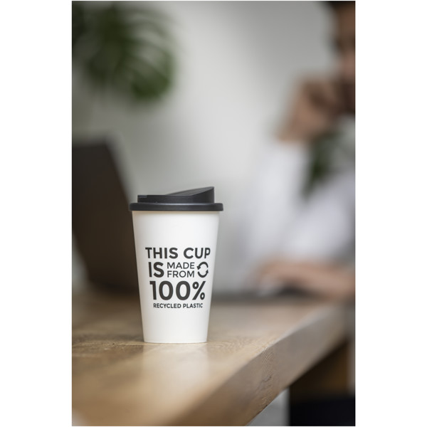 Gobelet isolant recyclé Americano® 350ml - Bleu / Noir