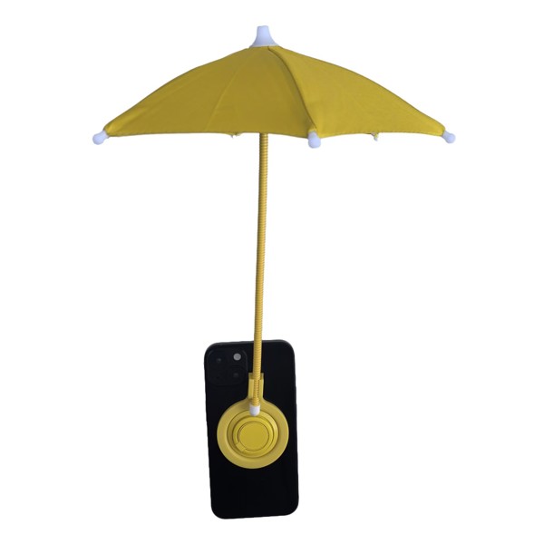 Magnetic mini umbrella for mobile phone - YELLOW