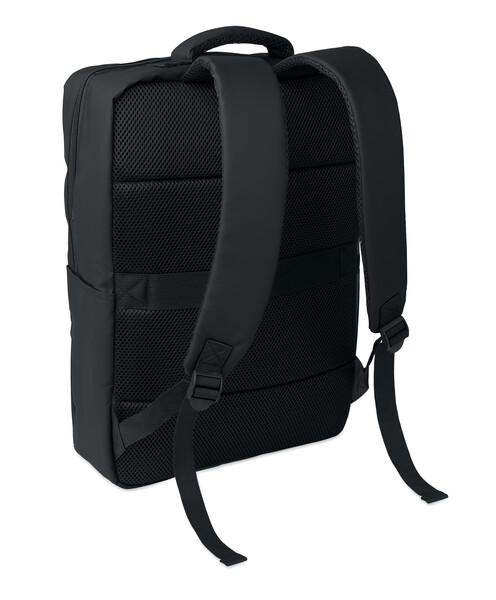 15" PU RPET laptop backpack Metro - Black