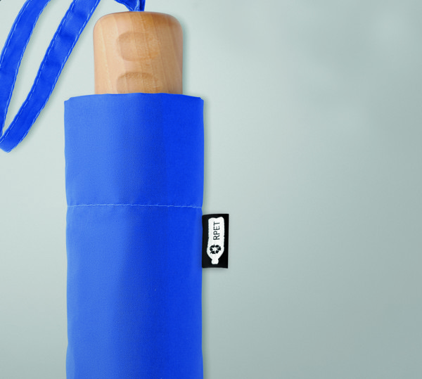 21 inch RPET foldable umbrella Tralee - Royal Blue