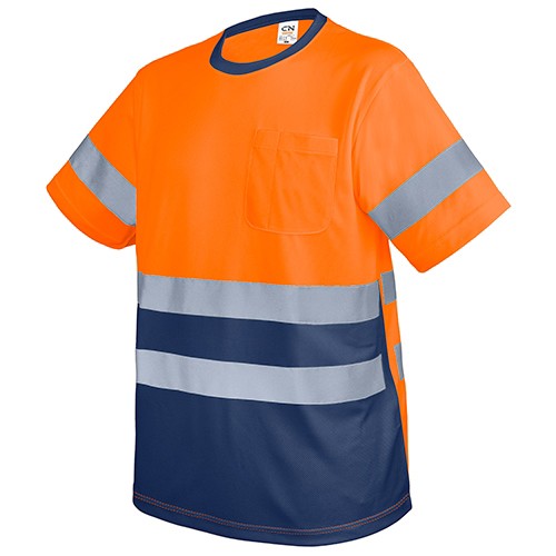 T-SHIRT WITH POCKET AND REFLECTIVE BANDS "KRZ"