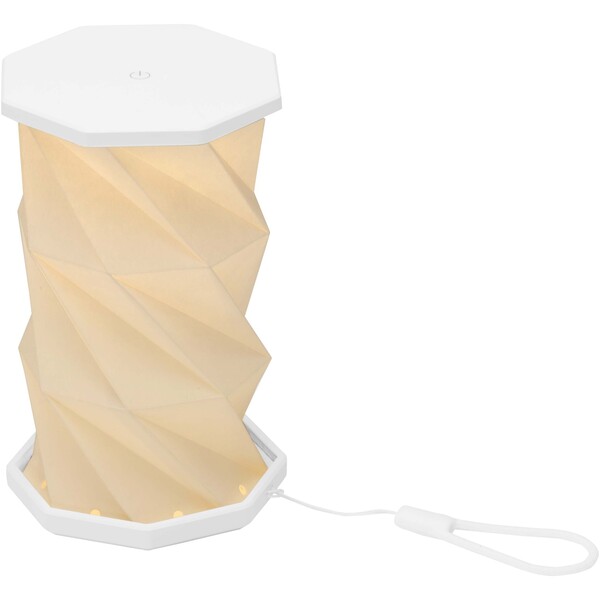 Celestia – klappbare Tischlampe aus recyceltem Kunststoff - weiss