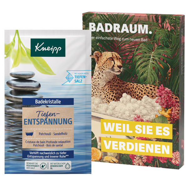 Promotional case, Kneipp bath crystals Deep Relaxation