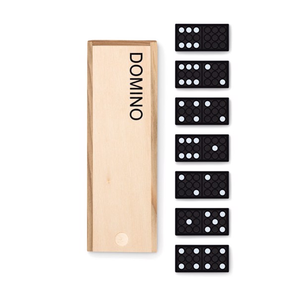 Domino set 28 pcs, MDF wooden box