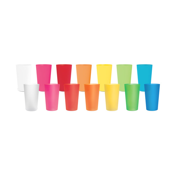 30 cl REUSABLE PLASTIC CUP - Blanc opaque / 