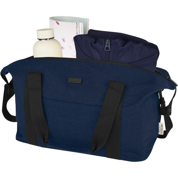 Sac de sport Joey de 25 L en toile recyclée GRS - Marine