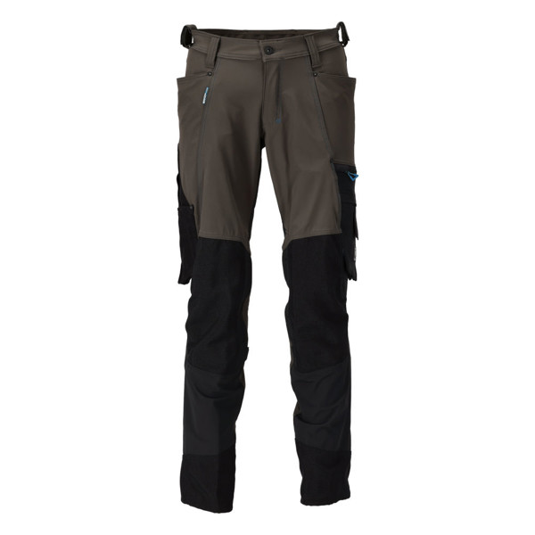 Pantaloni cu buzunare pentru genunchi - MASCOT® - Dark Anthracite / Black