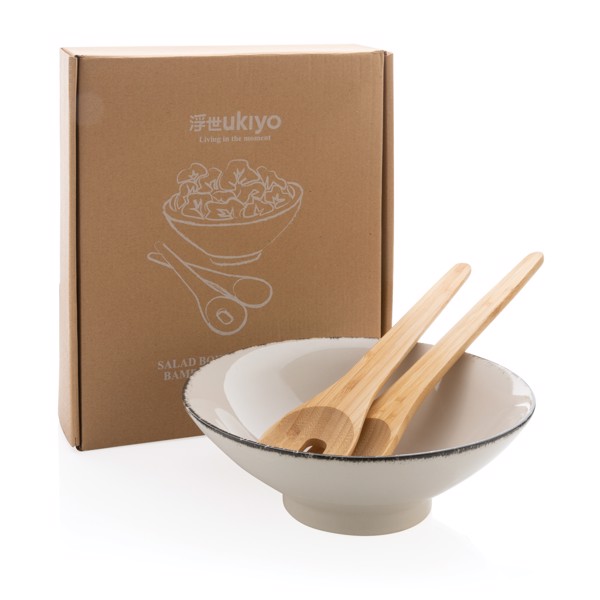 XD - Ukiyo salad bowl with bamboo salad server