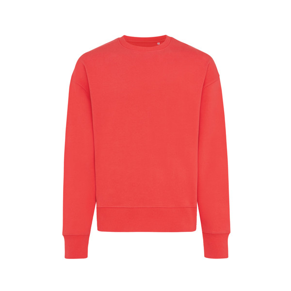 Sweater à col rond en coton recyclé Iqoniq Kruger - Luscious Red / XXXL