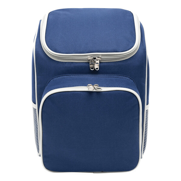 Picnic backpack for 2 persons OUTSIDE - blue / grey