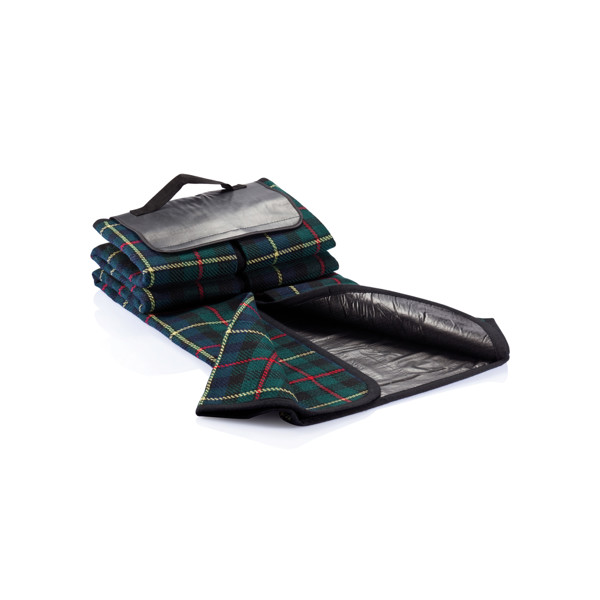 Tartan picnic blanket - Black