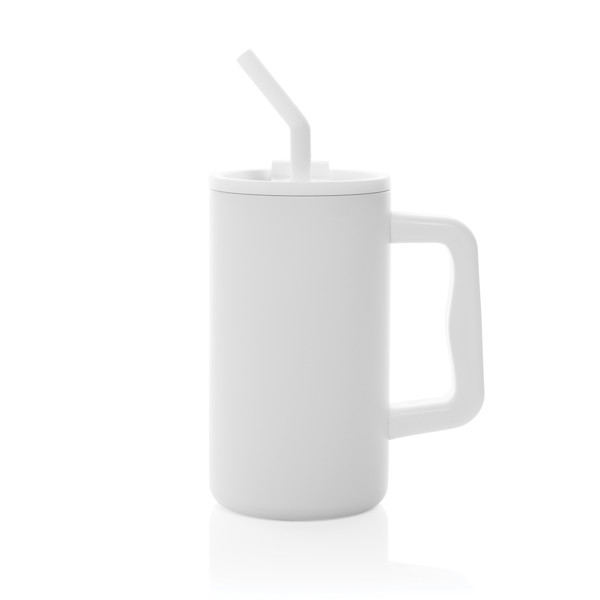 Cube RCS certified recycled steel mug 800ml - White