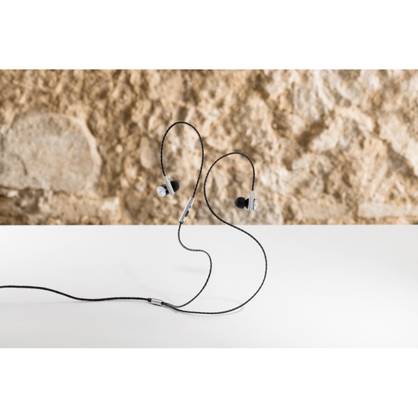 Auriculares com microfone em metal e ABS - VIBRATION